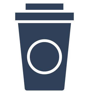 Kolayca değiştirilebilir veya düzenlediğiniz kahve tek kullanımlık fincan izole vektör simgesi