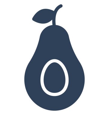 kolayca değiştirilebilir veya düzenlediğiniz avokado, guacamole izole vektör simgesi