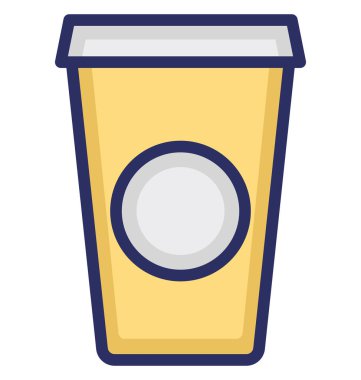 Kolayca değiştirilebilir veya düzenlediğiniz kahve fincan izole vektör simgesi