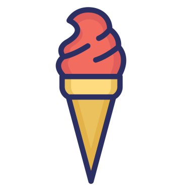 Buz koni izole vektör kolayca değiştirilebilir veya Düzenle simgesini