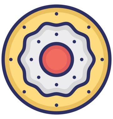 Kolayca değiştirilebilir veya düzenlediğiniz çörek izole vektör simgesi