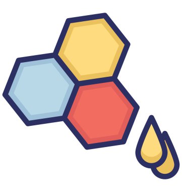 Kolayca değiştirilebilir veya düzenlediğiniz petek izole vektör simgesi