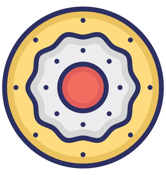Donut Icono Vector Aislado Que Puede Modificar Editar Fácilmente — Vector de stock