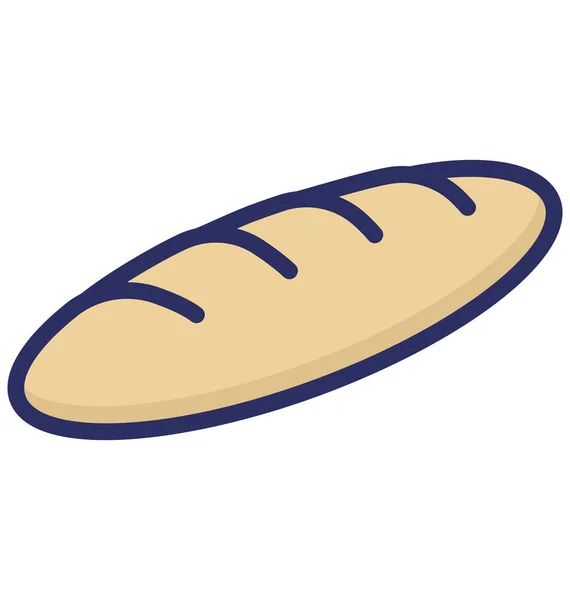 Baguette Isolated Vector Icon Can Easily Modified Edit — Stock Vector