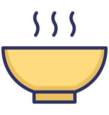 Kolayca değiştirilebilir veya düzenlediğiniz çorba izole vektör simgesi