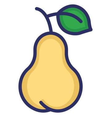 Kolayca değiştirilebilir veya düzenlediğiniz guava izole vektör simgesi