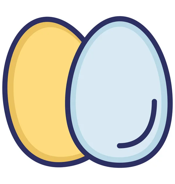Eggs Isolated Vector Icon Can Easily Modified Edit — Stock Vector