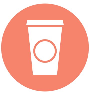 Kolayca değiştirilebilir veya düzenlediğiniz kahve fincan izole vektör simgesi