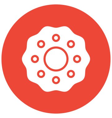 Kolayca değiştirilebilir veya düzenlediğiniz çerez izole vektör simgesi