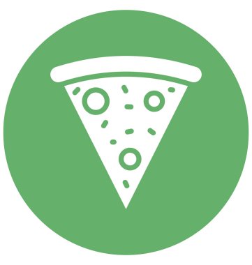 Kolayca değiştirilebilir veya düzenlediğiniz pizza izole vektör simgesi