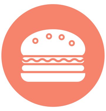 Kolayca değiştirilebilir veya düzenlediğiniz Burger izole vektör simgesi