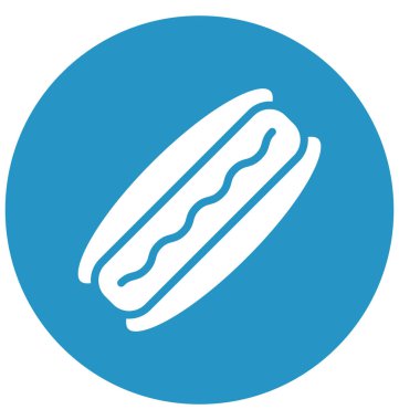 Kolayca değiştirilebilir veya düzenlediğiniz Hot Dog izole vektör simgesi