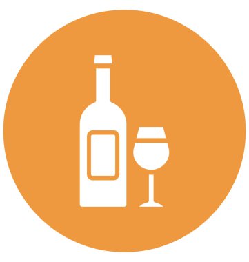 Kolayca değiştirilebilir veya düzenlediğiniz içki izole vektör simgesi