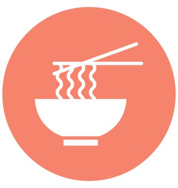 Kolayca değiştirilebilir veya düzenlediğiniz erişte izole vektör simgesi