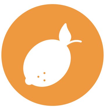 Kolayca değiştirilebilir veya düzenlediğiniz limon izole vektör simgesi