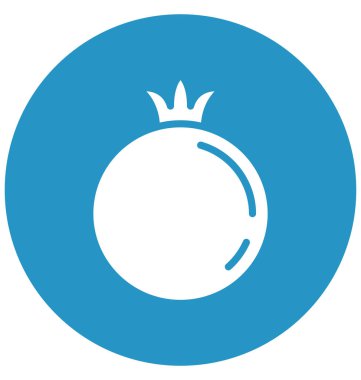 Kolayca değiştirilebilir veya düzenlediğiniz nar izole vektör simgesi