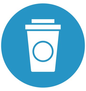 Kolayca değiştirilebilir veya düzenlediğiniz kahve tek kullanımlık fincan izole vektör simgesi