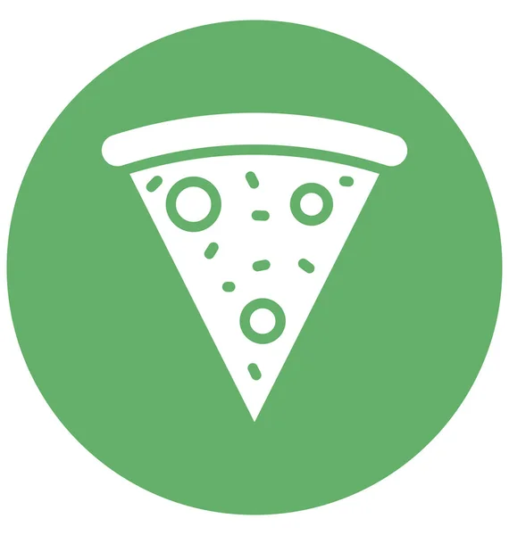 Isolation Pizza Icône Vectorielle Qui Peut Être Facilement Modifiée Éditée — Image vectorielle