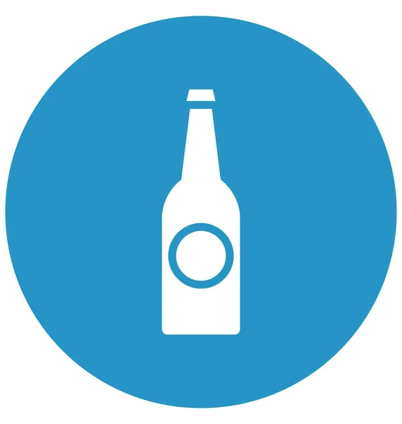 Icono Del Vector Aislado Botella Leche Que Puede Modificar Editar — Vector de stock