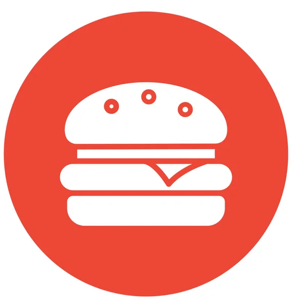Burger Isolated Vector Ícone Que Pode Ser Facilmente Modificado Editar — Vetor de Stock