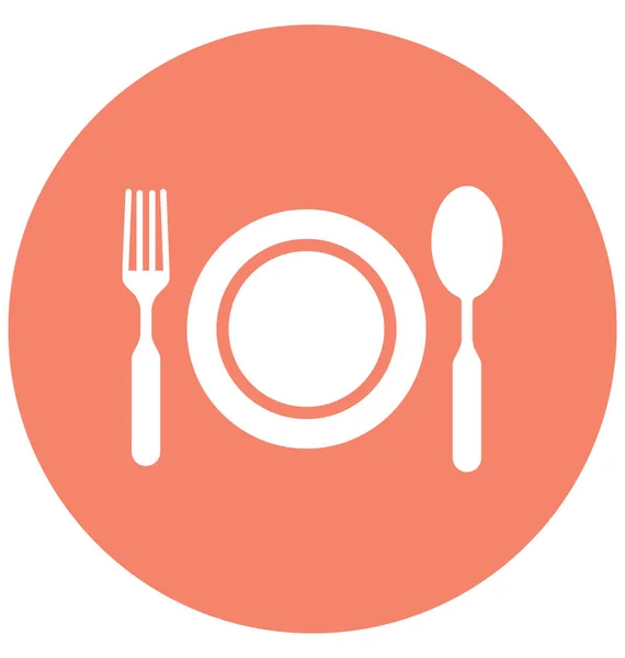 Dining Isolated Vector Icon Can Easily Modified Edit — Stock Vector