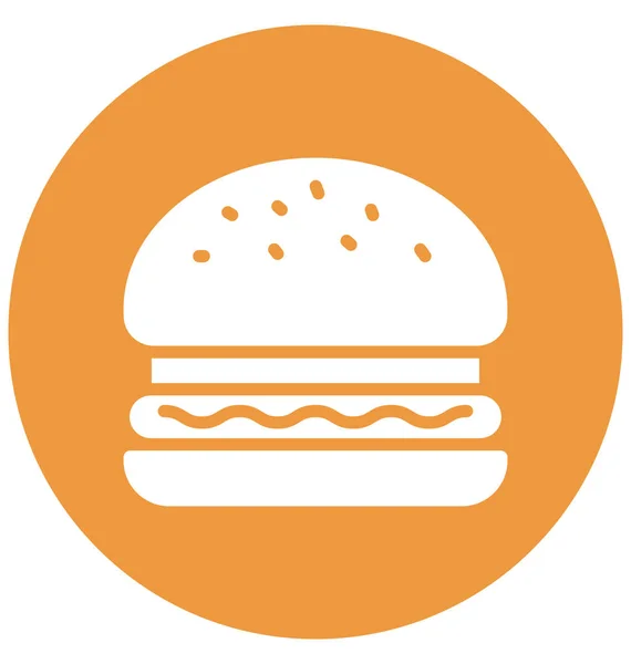 Burger Isolated Vector Ícone Que Pode Ser Facilmente Modificado Editar — Vetor de Stock