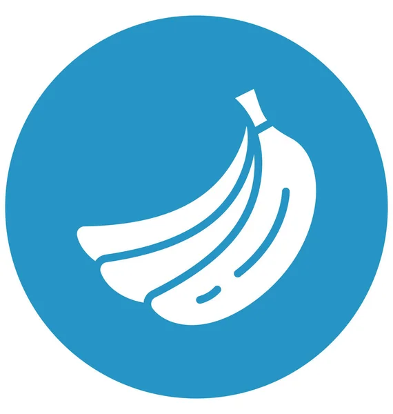 Ícone Vetor Isolado Colorido Bananas Que Pode Ser Facilmente Modificado — Vetor de Stock