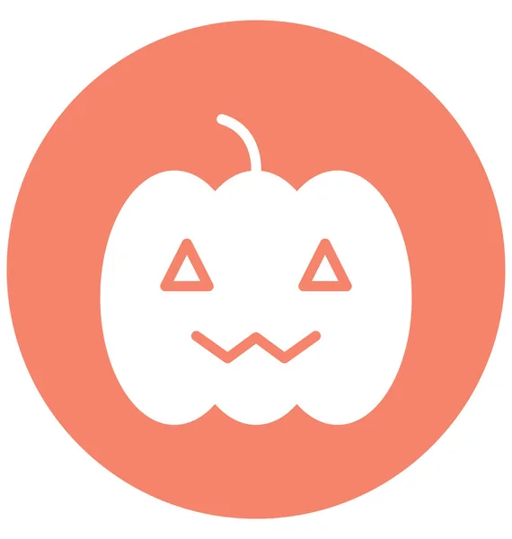 Ícone Vetor Isolado Abóbora Halloween Que Pode Ser Facilmente Modificado —  Vetores de Stock