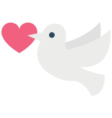 Kuş izole vektör simgesi kolayca değiştirilebilir veya düzenlediğiniz