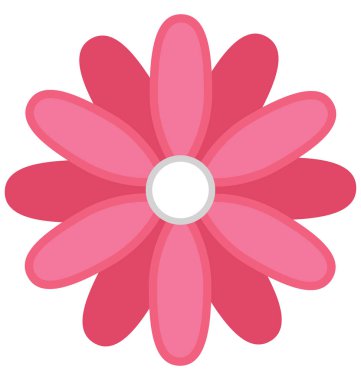 Kolayca değiştirilebilir veya düzenlediğiniz izole vektör simgesi kalp çiçekler
