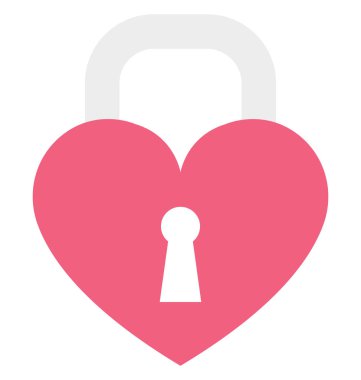 Kalp kolayca değiştirilebilir veya düzenlediğiniz izole vektör simge şeklinde