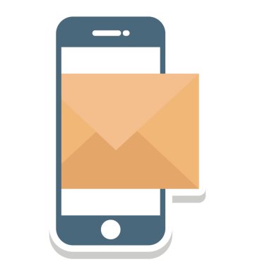 Mektup işareti kolayca değiştirilebilir veya düzenlediğiniz izole vektör simgesi