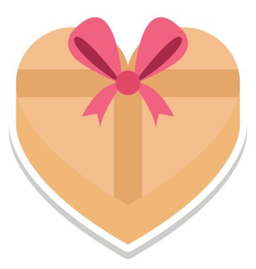 Hediyelik kutu kolayca değiştirilebilir veya düzenlediğiniz izole vektör simgesi