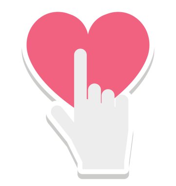 Parmak dokunmatik kolayca değiştirilebilir veya düzenlediğiniz izole vektör simgesi