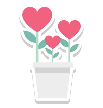 Çiçek açan izole vektör kolayca değiştirilebilir veya Düzenle simgesini