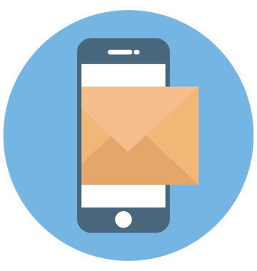 Mektup işareti kolayca değiştirilebilir veya düzenlediğiniz izole vektör simgesi