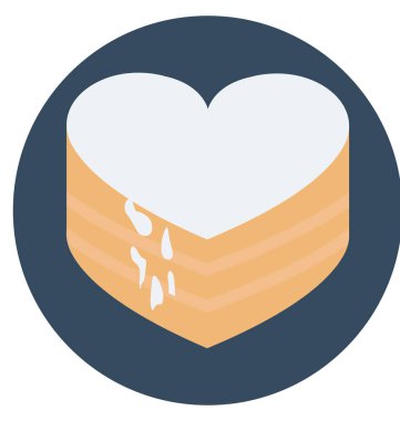  Kolayca değiştirilebilir veya düzenlediğiniz kek izole vektör simgesi