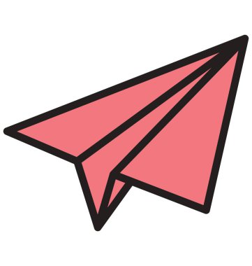 Kağıt Uçak izole vektör simgeleri kolayca değiştirilebilir veya Düzenle