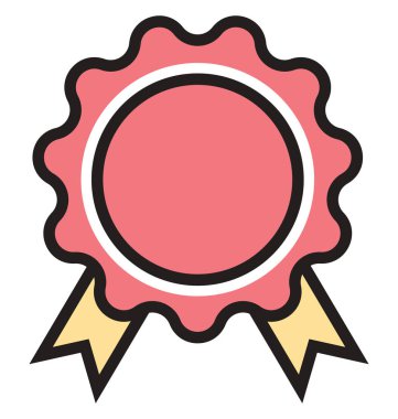 Ödülü rozet izole vektör simgeleri kolayca değiştirilebilir veya Düzenle