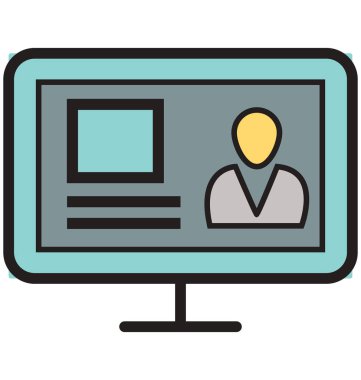 Video ara izole vektör simgeleri kolayca değiştirilebilir veya Düzenle