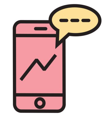 Mobil sohbet izole vektör simgeleri kolayca değiştirilebilir veya Düzenle