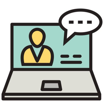 Video ara izole vektör simgeleri kolayca değiştirilebilir veya Düzenle