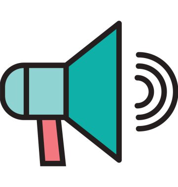 Megafon izole vektör simgeleri kolayca değiştirilebilir veya Düzenle 