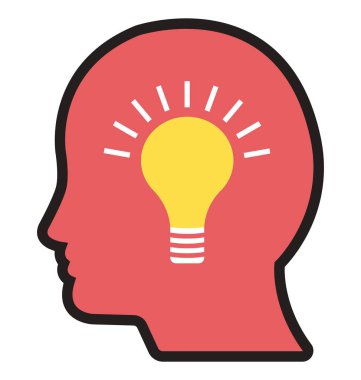 Fikir sağlayıcı izole vektör simgeleri kolayca değiştirilebilir veya Düzenle