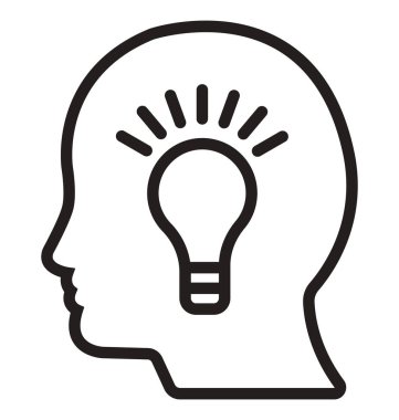 Kolayca değiştirilebilir veya düzenlediğiniz fikir sağlayıcı izole vektör simgesi