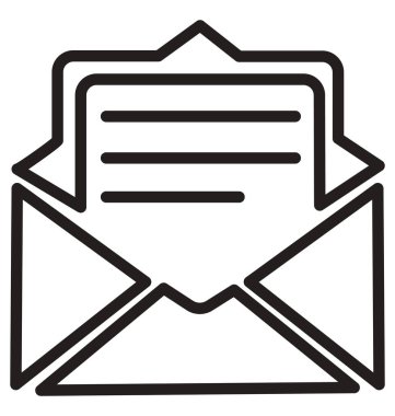 Kolayca değiştirilebilir veya düzenlediğiniz gelen kutusu izole vektör simgesi