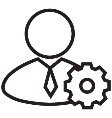 Kolayca değiştirilebilir veya düzenlediğiniz yönetimi izole vektör simgesi