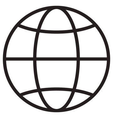 Kolayca değiştirilebilir veya düzenlediğiniz dünya çapında izole vektör simgesi