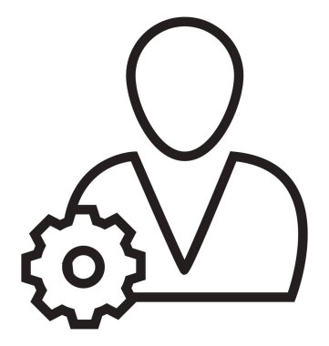 Kolayca değiştirilebilir veya düzenlediğiniz yönetimi izole vektör simgesi