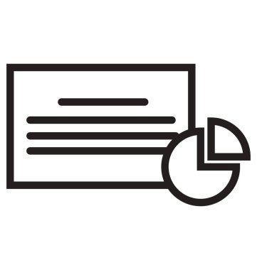 Kolayca değiştirilebilir veya düzenlediğiniz grafik rapor izole vektör simgesi